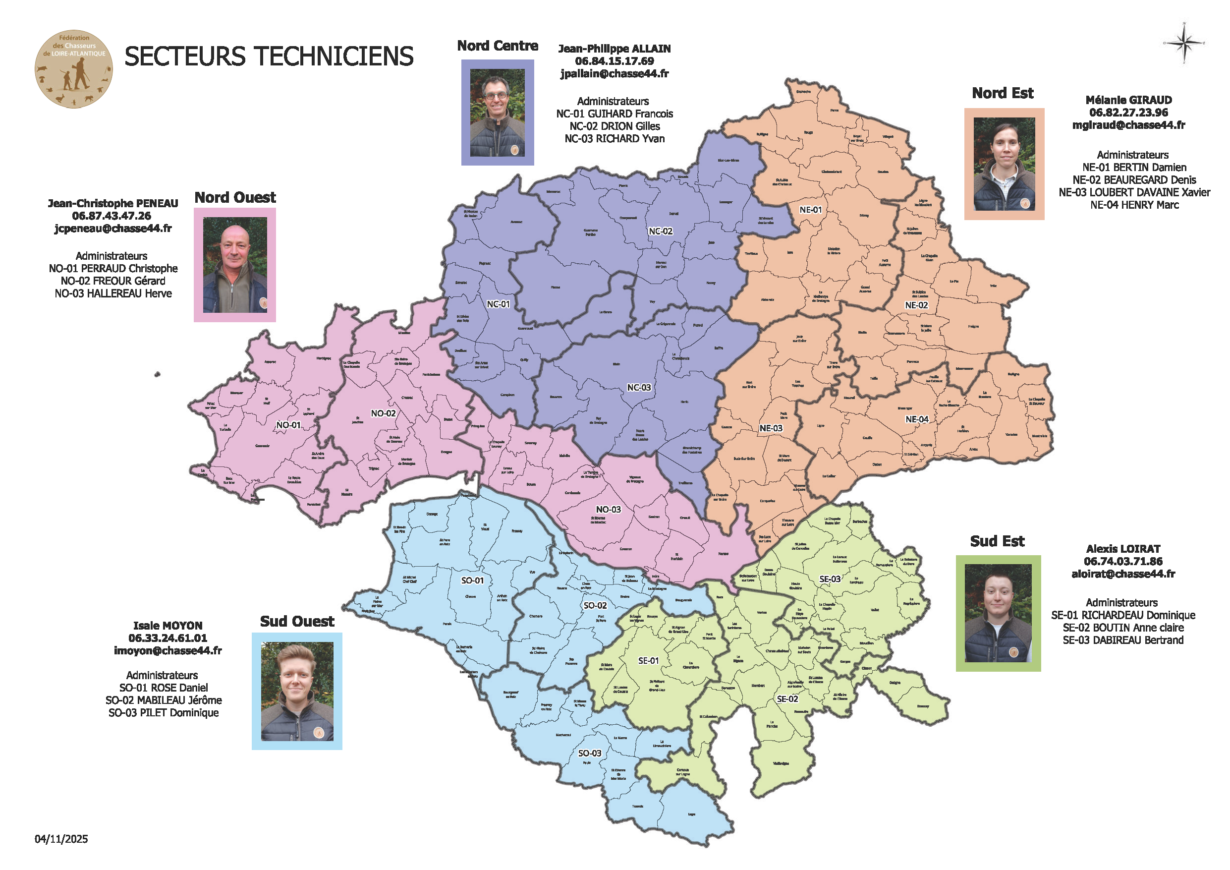 carte secteurs techniciens 2025 2
