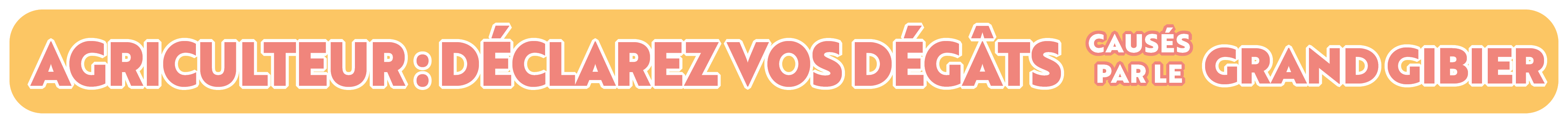 AGRICULTEUR : déclarez vos dégâts