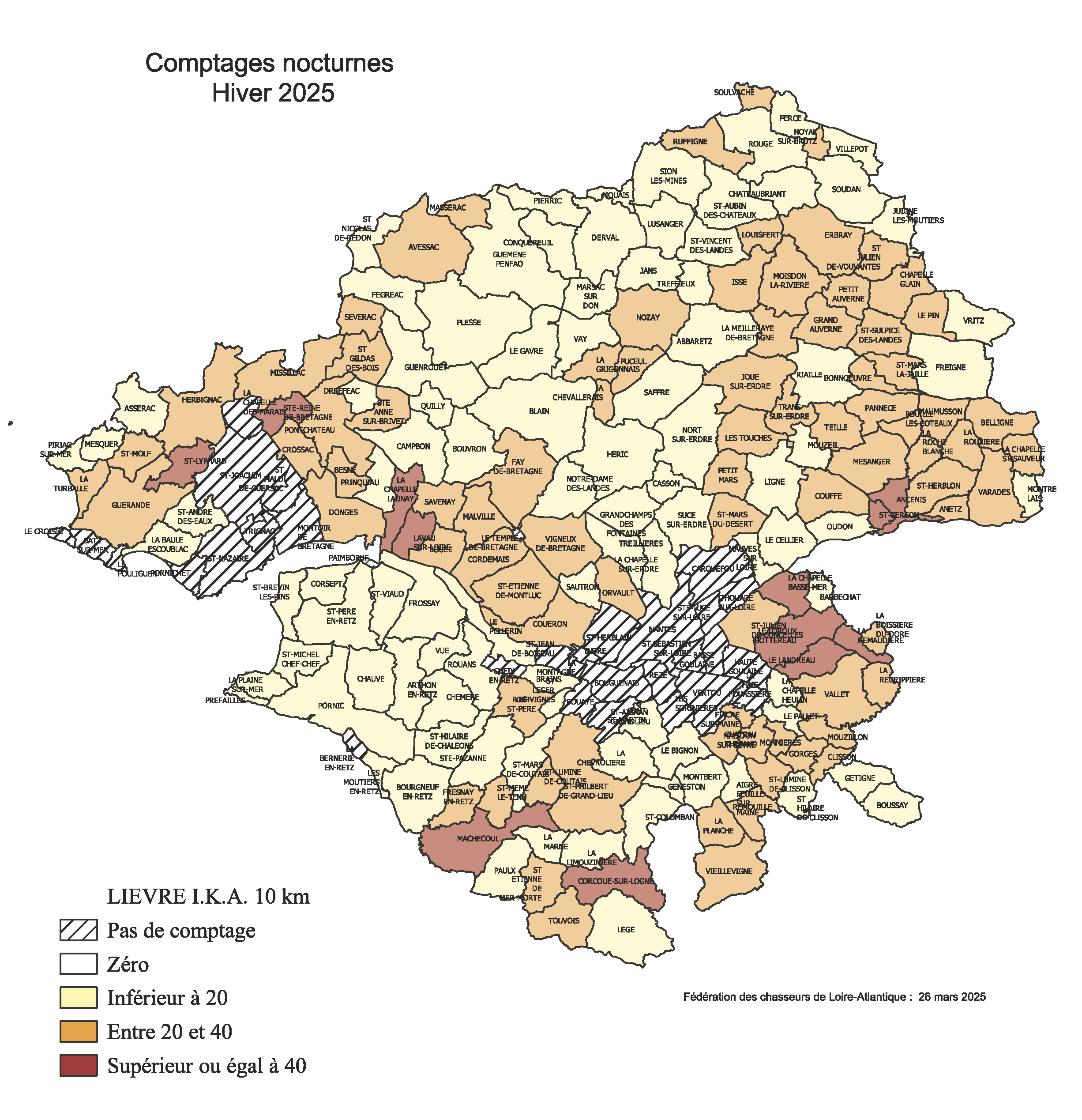 LIEVRE CARTE COMPTAGE 2025