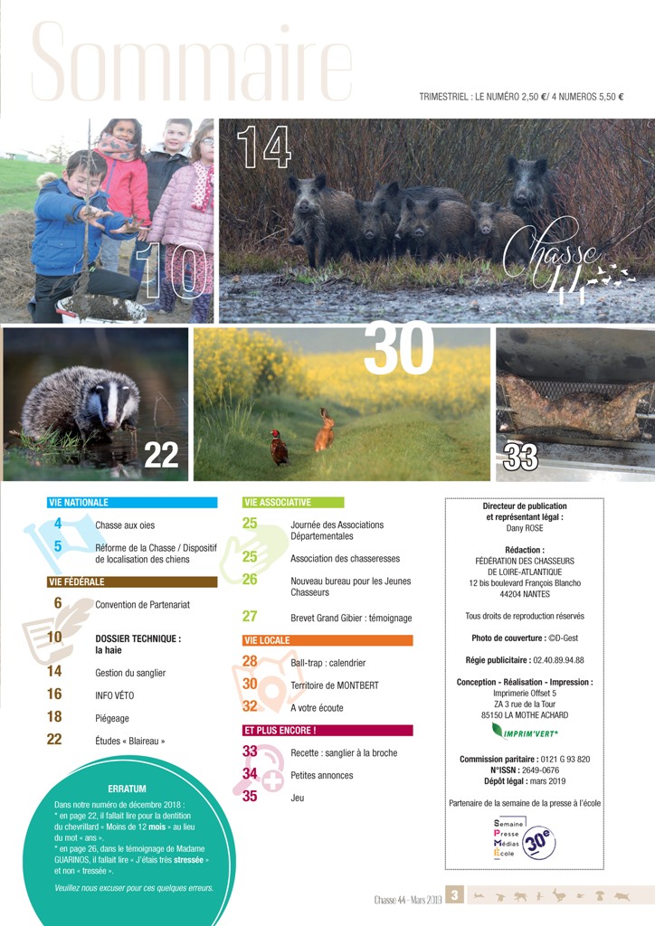 CHASSE 44 3 edito sommaire Page 2